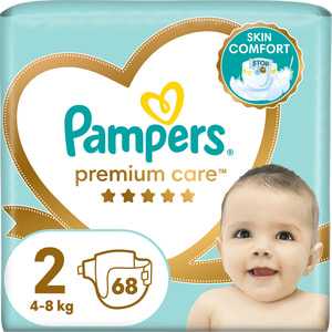 Подгузники для детей PAMPERS Premium Care (Памперс Премиум) Mini (мини) 2 от 4 до 8 кг 68 шт