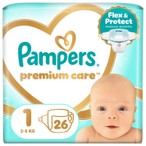 Подгузники для детей PAMPERS Premium Care (Памперс Премиум) Newborn (Ньюборн) 1 от 2 до 5 кг 26 шт