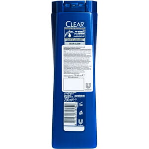 Шампунь для волосся CLEAR (Клір) Men для чоловіків Глибоке очищення 2 в 1 250 мл