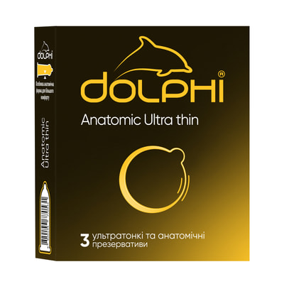 Презервативы DOLPHI (Долфи) анатомические супер тонкие 3 шт