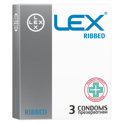 Презервативы LEX (Лекс) Ribbed ребристые 3 шт