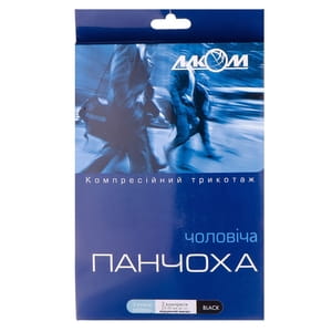 Моночулок чоловічий лівий Торговий Дім Алком модель 6072 клас компресії 2 з відкритим миском колір чорний розмір 3 1 шт