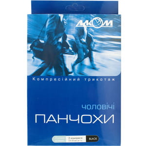 Моночулок чоловічий правий Торговий Дім Алком модель 6072 клас компресії 2 з відкритим миском колір чорний розмір 5 1 шт