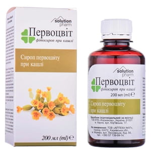 Первоцвіт сироп при кашлі фл. 200мл Solution pharm