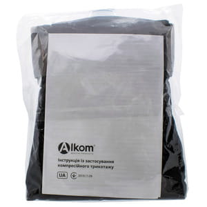 Панчохи чоловічі компресійні Торговий Дім Алком артикул 6092 клас компресії 2 з відкритим миском колір чорні розмір 4