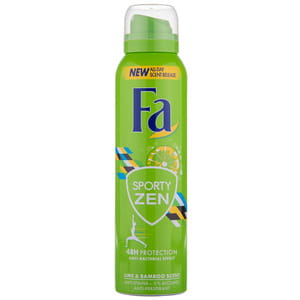 Дезодорант-антиперспирант аэрозоль для тела FA (Фа) Sporty Zen с ароматом лайма и бамбука 150 мл