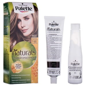 Крем-краска для волос PALETTE (Палет) Naturals цвет 465 (7-65) Золотистый средне-русый