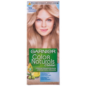 Крем-краска для волос GARNIER (Гарньер) Color Naturals интенсивное питание стойкая тон 102 Снежный блонд