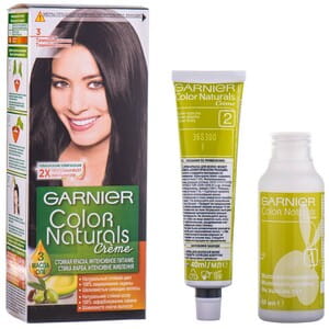 Крем-краска для волос GARNIER (Гарньер) Color Naturals интенсивное питание стойкая тон 3 Темный каштан