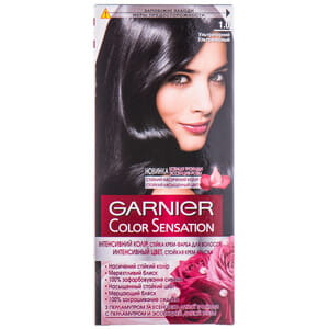 Крем-краска для волос GARNIER (Гарньер) Color Sensation (Колор сенсейшн) оттенок 1.0 Ультрачерный