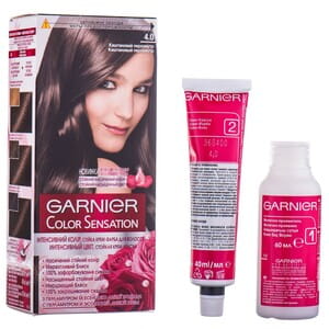 Крем-краска для волос GARNIER (Гарньер) Color Sensation (Колор сенсейшн) оттенок 4.0 Каштановый перламутр