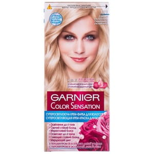 Крем-краска для волос GARNIER (Гарньер) Color Sensation (Колор сенсейшн) оттенок 111 Серебряный ультраблонд