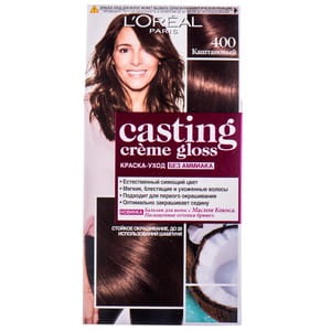 Крем-краска для волос L’OREAL PARIS (Лореаль) Casting Creme Gloss без аммиака оттенок 400 Каштановый