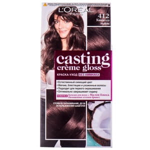 Крем-краска для волос L’OREAL PARIS (Лореаль) Casting Creme Gloss без аммиака оттенок 412 Какао со льдом