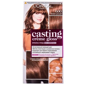 Крем-краска для волос L’OREAL PARIS (Лореаль) Casting Creme Gloss тон 600 Темно-русый