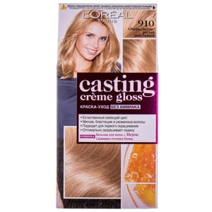 Крем-краска для волос L’OREAL PARIS (Лореаль) Casting Creme Gloss без аммиака оттенок 910 Очень светло-русый пепельный