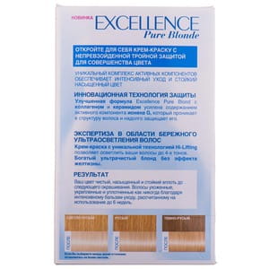 Крем-краска для волос L’OREAL PARIS (Лореаль) Excellence Pure Blonde оттенок 03 Супер осветляющий русый пепельный