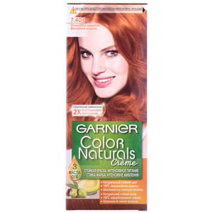 Крем-краска для волос GARNIER (Гарньер) Color Naturals интенсивное питание стойкая тон 7.40 + Огненный медный