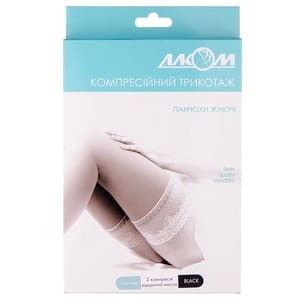 Моночулок женский правый Торговый Дом Алком модель 6022 класс компрессии 2 с открытым мыском цвет черный размер 4