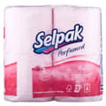 Бумага туалетная SELPAK (Селпак) Perfumed трехслойная с ароматом пудра 4 рулона