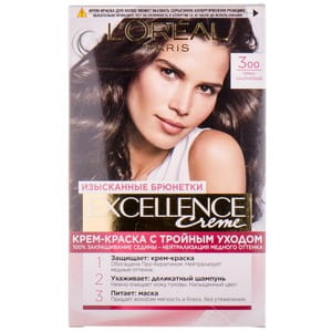 Крем-краска для волос L’OREAL PARIS (Лореаль) Excellence Creme стойкая оттенок 3.00
