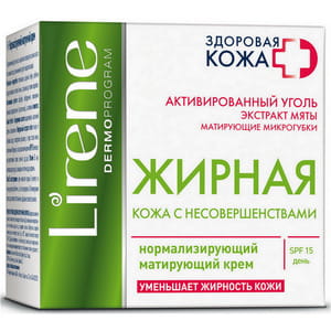 Крем для лица LIRENE (Лирене) нормализирующий матирующий для жирной и комбинированной кожи день и ночь 50 мл