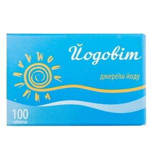 Йодовіт таблетки джерело йоду 10 блістерів по 10 шт