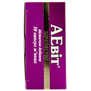 АЕвіт (вітаміни А+Е) Преміум капсули м'які для Вашої краси 3 блістера по 10 шт