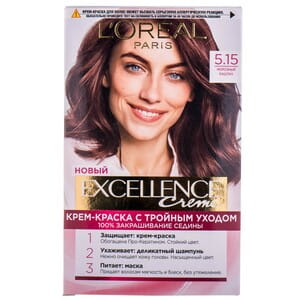Крем-краска для волос L’OREAL PARIS (Лореаль) Excellence Creme стойкая оттенок Морозный каштан 5.15