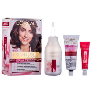 Крем-краска для волос L’OREAL PARIS (Лореаль) Excellence Creme стойкая оттенок Морозный каштан 5.15