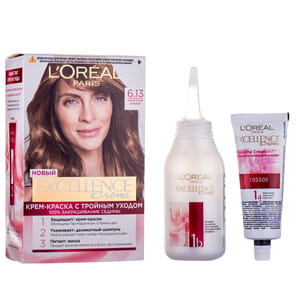 Крем-краска для волос L’OREAL PARIS (Лореаль) Excellence Creme стойкая оттенок 6.13 Темно-русый бежевый