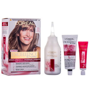 Крем-краска для волос L’OREAL PARIS (Лореаль) Excellence Creme оттенок русый пепельный 7.1
