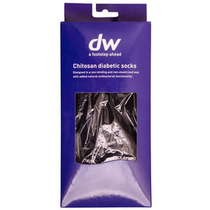 Носки ортопедические (диабетические) DIAWIN (Диавин) Chitosan с хитозана для людей с диабетом размер L (42-44) цвет черный 1 пара