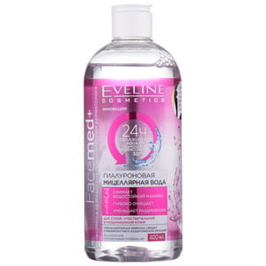 Вода мицеллярная EVELINE (Эвелин) Facemed+ Гиалуроновая 3 в 1 400 мл
