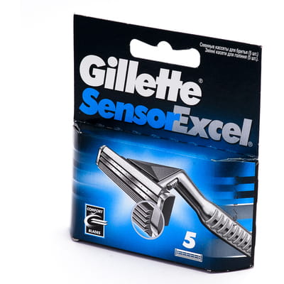 Картридж для бритья GILLETTE (Жиллет)  Sensor Excel (Сенсор Эксель) 5 шт