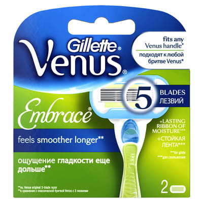 Картридж для гоління GILLETTE (Жіллет) Venus (Венус) Embrace 2 шт