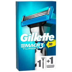 Бритва GILLETTE Mach 3 (Жиллет мак 3 три) Turbo (Турбо) с двумя сменными кассетами