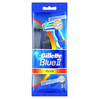 Станок GILLETTE Blue 2 (Жиллет Блу 2) плюс одноразовый 3 шт
