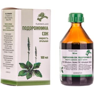 Подорожника сок 100мл