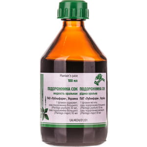 Подорожника сок 100мл