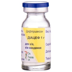 Диацеф 1г пор. д/р-ра д/ин. 1000мг фл. №1