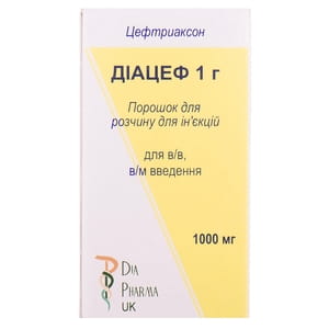 Диацеф 1г пор. д/р-ра д/ин. 1000мг фл. №1