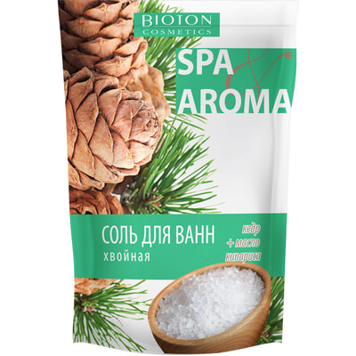 Соль морская для ванн BIOTON (Биотон) Cosmetics (Косметикс) хвойная с эфирными маслами кедра и кипариса 500 г