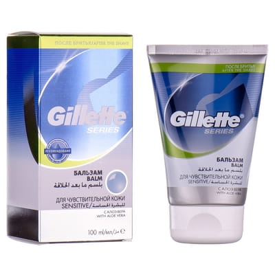 Бальзам після гоління GILLETTE (Жіллет) TGS Sensitive Skin (Сенситив скин) для чутливої шкіри з алое вера 100 мл