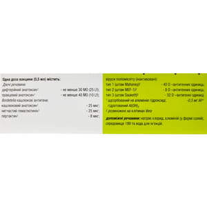 Инфанрикс ИПВ комбинир. вакцина сусп. д/ин. шприц 0,5мл №1***